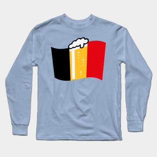 Belgium Beer Flag (Nation Of Beer / Beerland / 4C) Long Sleeve T-Shirt